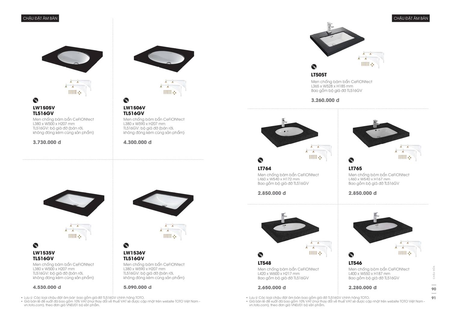 Bảng giá và Catalogue Thiết bị vệ sinh TOTO mới nhất 2025 /Page 40